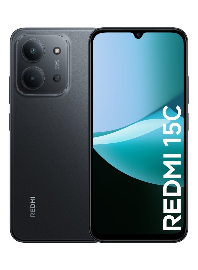 Xiaomi Redmi 15C Dual SIM Midnight Black 8GB RAM 256GB 4G - Middle East Version