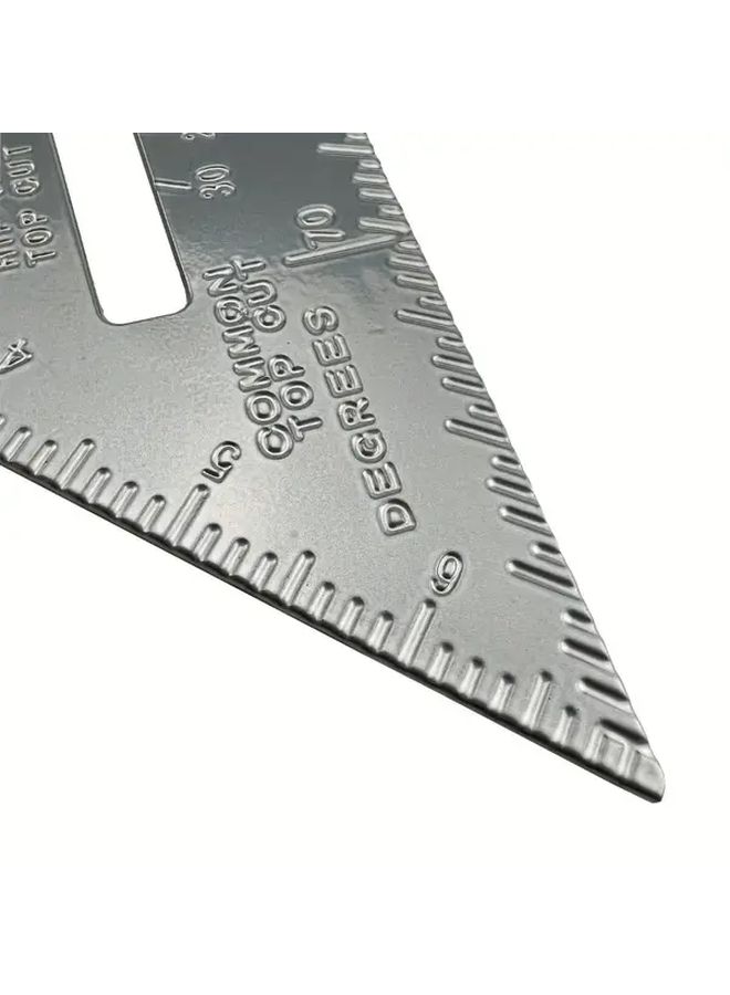 7 Inch Cast Aluminum Triangle Ruler Right Angle Measuring Tool With Dual Scale Markings Inches And Centimeters Durable Woodworking Precision Ruler For Carpentry Crafting Projects - Image 5
