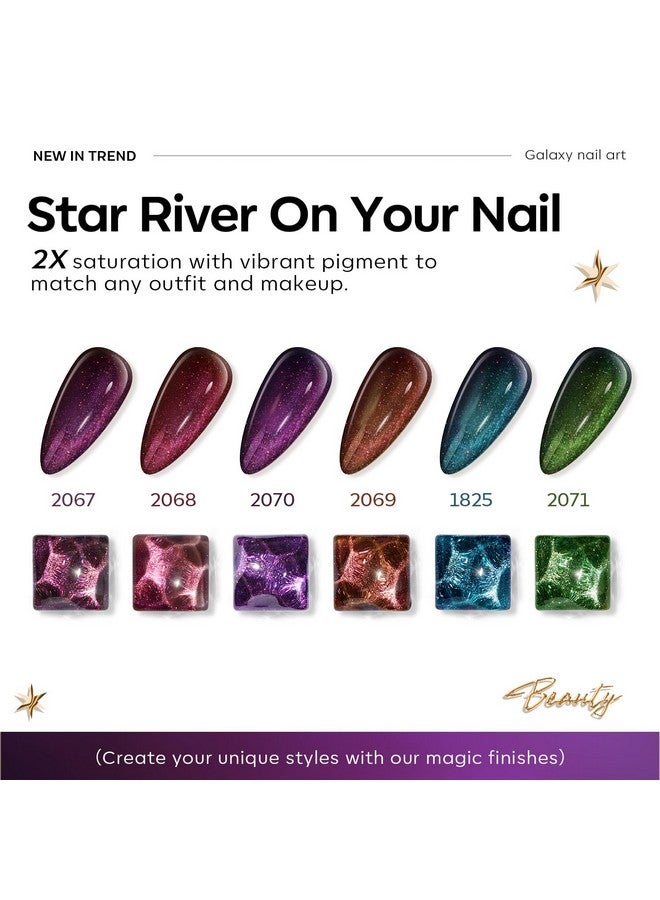 موديل ونز مجموعة طلاء أظافر جل تشاميليون من موديلونز - 6 ألوان من جل أورورا، طلاء أظافر جل أزرق أخضر بنفسجي أحمر بني لامع، طلاء أظافر جل لجميع الفصول، مصباح LED للأظافر، مجموعة طلاء أظافر جل، هدية منزلية، صالون اصنعها بنفسك للنساء - Image 5