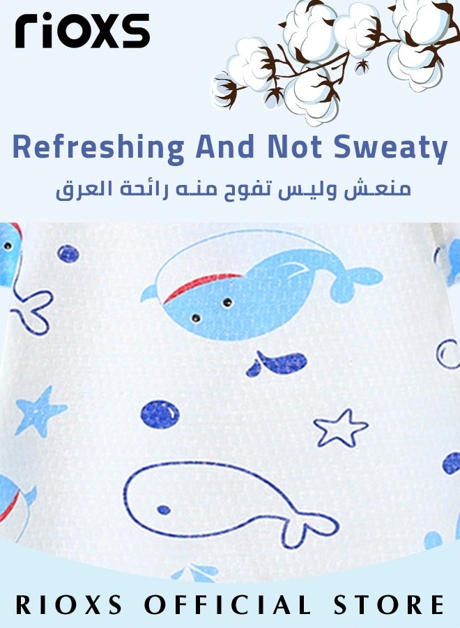RIOXS Baby Boys Girls Onepiece Romper Sets 3pcs Summer Baby Bodysuit Half Sleeves Romper Sleep Suit Sets for Baby Made from Lightweight Breathable and Soft Cotton Fabric - Image 3