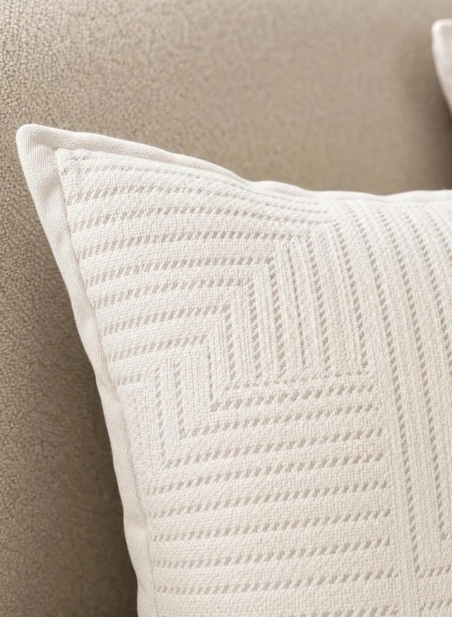 Styli Patterned Cushion Cover - 45X45Cm, Beige