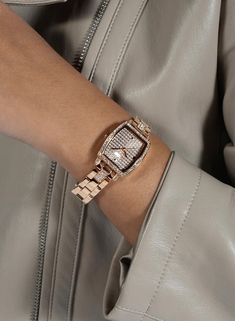 Women Rose Gold Tone Analog Stainless Steel Watch GW0611L3