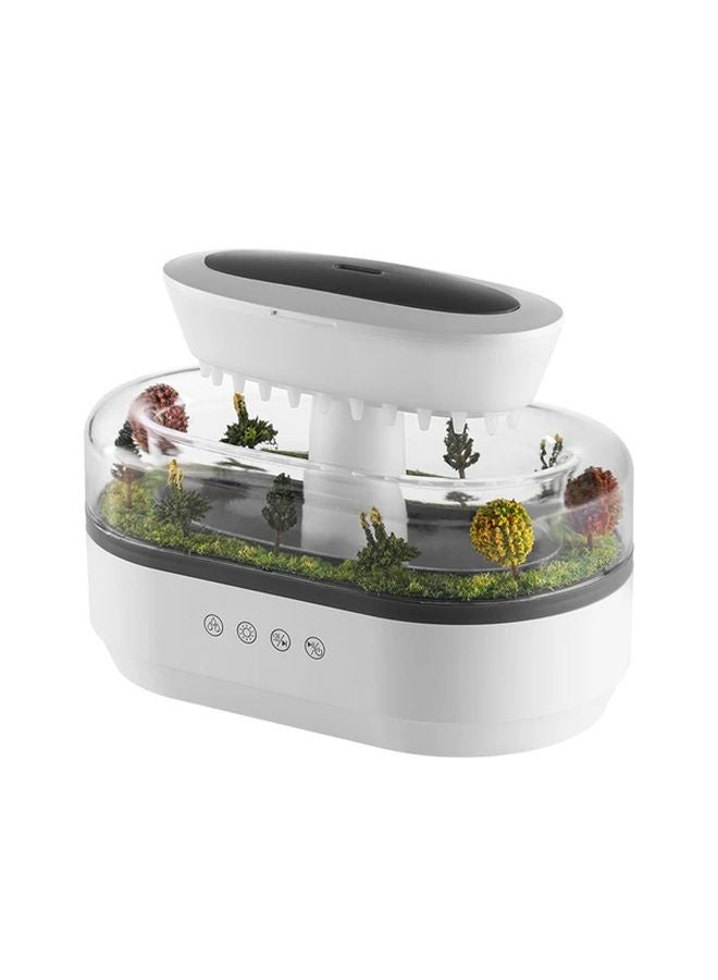 Forest Micro Landscape Diffuser With Seven Color Gradient Light Raindrop Music Essential Oil Home Decor - Image 1