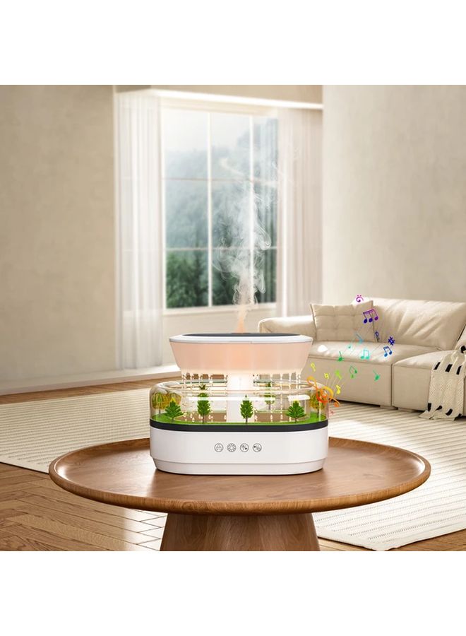 Forest Micro Landscape Diffuser With Seven Color Gradient Light Raindrop Music Essential Oil Home Decor - Image 2