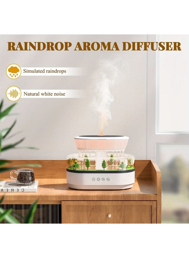 Forest Micro Landscape Diffuser With Seven Color Gradient Light Raindrop Music Essential Oil Home Decor - Image 3