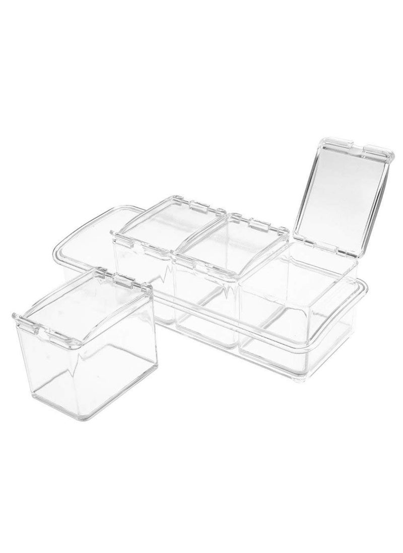 JK jk Acrylic Seasoning Salt Spice Container Set, Transparent  - Image 2