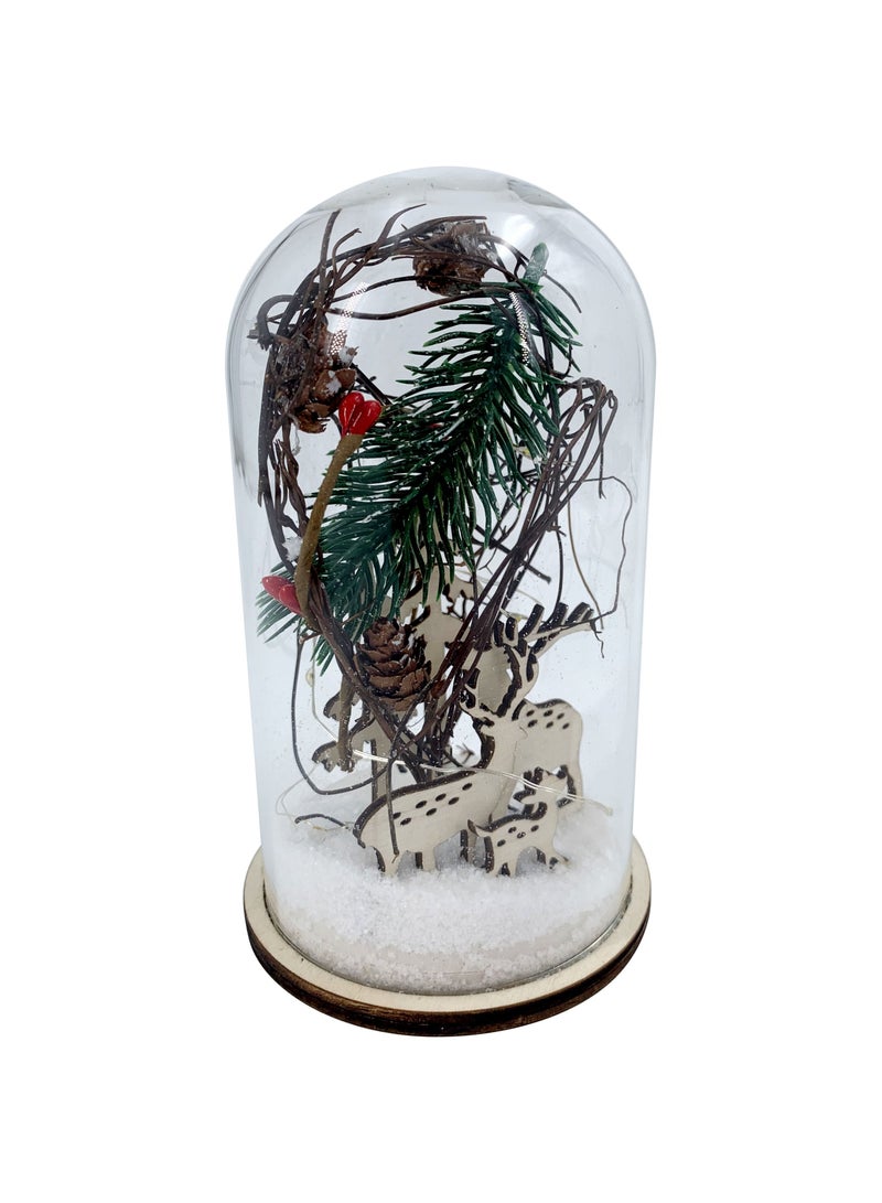 Party Magic Glass Decoration w/ LED 9x15.5cm - Image 2