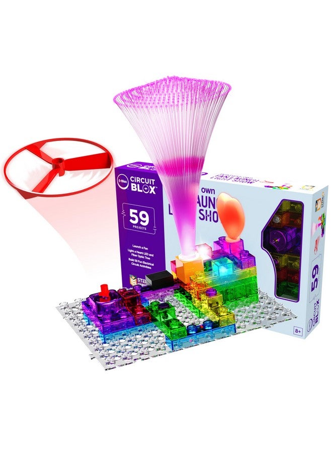 E-Blox Building Blocks Stem Circuit Kit 59 Projects Build Your Own Fan Launch Light Show Science Projects Birthday Gift Boys Girls 8+ - Image 1