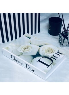 Lovely Book & Book Dior 2020 Model White Rose Figured Openable Decorative Book Box  - Image 4