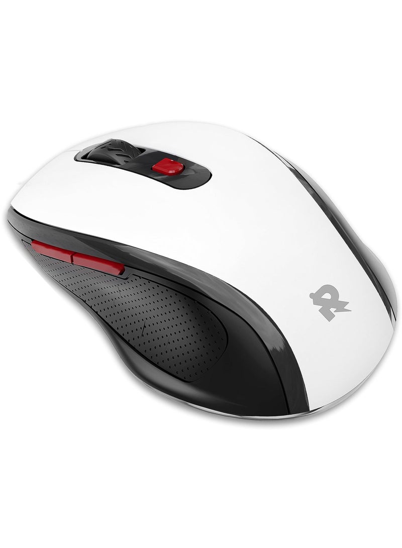 Rock Pow Wireless Mouse Ergonomic PC Mouse with USB Receiver for Computer Laptop Desktop 3 DPI Adjustable Silent Click Comfortable Ergo Mouse 10M Wireless Connection Ultra-fast Scroll  - Image 1