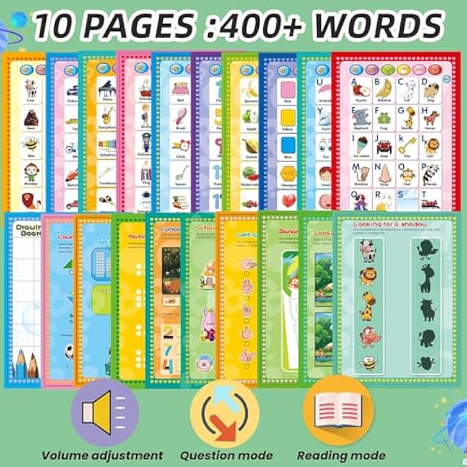 ABS INTERACTIVE ELECTRONIC LEARNING BOOKS ,DOODLE WHITEBOARD,USB CHARGING, TOUCH & READ ELECTRONIC EDUCATIONAL BOOK WITH SOUND, EARLY LEARNING TOY FOR 1-6 YEAR OLDS - Image 4