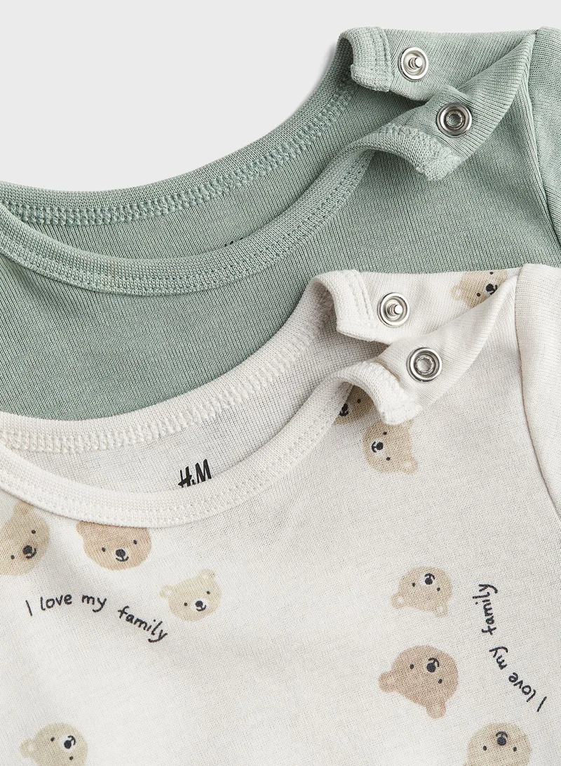 اتش اند ام Kids 2 Pack Printed Bodysuit