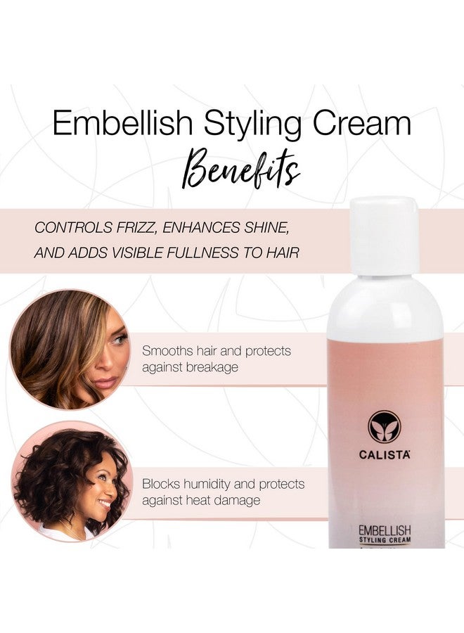 Calista Embellish Hair Styling Cream Travel Size, Salon Quality Nourishing Styling Cream for All Hair Types, 4 oz (4 oz) - Image 2