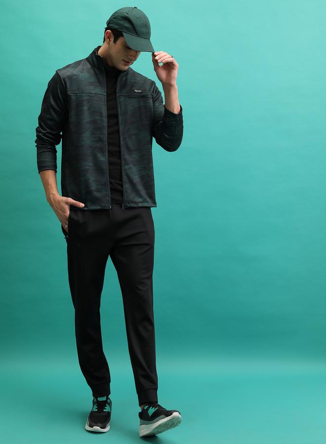 HIGHLANDER Camouflage Print High Neck Full Zip Sweatshirt - Image 4