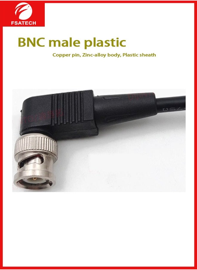 FSATECH الزاوية اليمنى BNC ذكر مع غمد لاصق  - Image 4