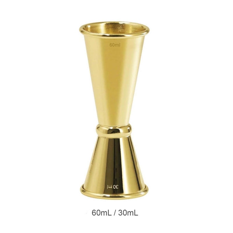 FINALITY Gold Cocktail Measuring Jigger | 30ml/60ml Dual-Sided Bar Tool | Professional Stainless Steel Jigger for Home Bar & Bartenders - Image 5