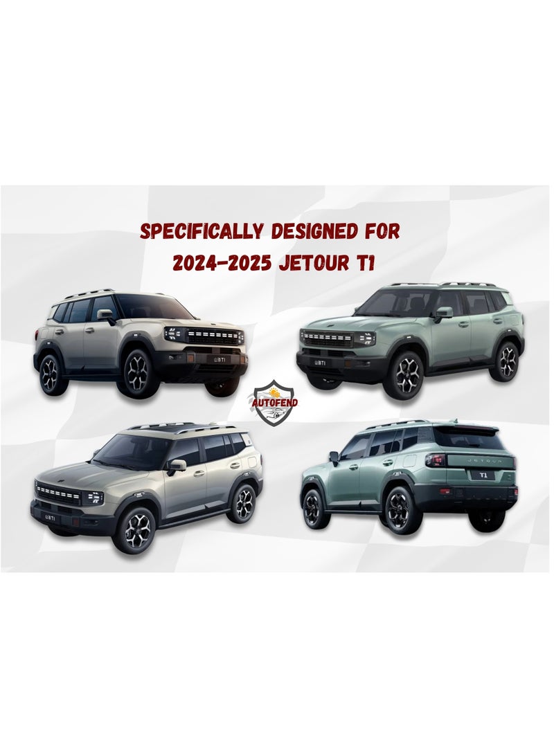 Zipporah All Weather Premium Lightweight 6-Layers Protective Car Cover 210T Compatible for 2024-2025 Jetour T1 with Left Driver Side Door Zipper, Security Lock and Mirror Pockets - Image 5