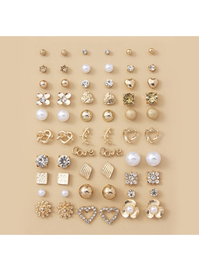 30 Pairs Small Size Earrings with Different Designs,Cute Earring Gifts for Women  - Image 1