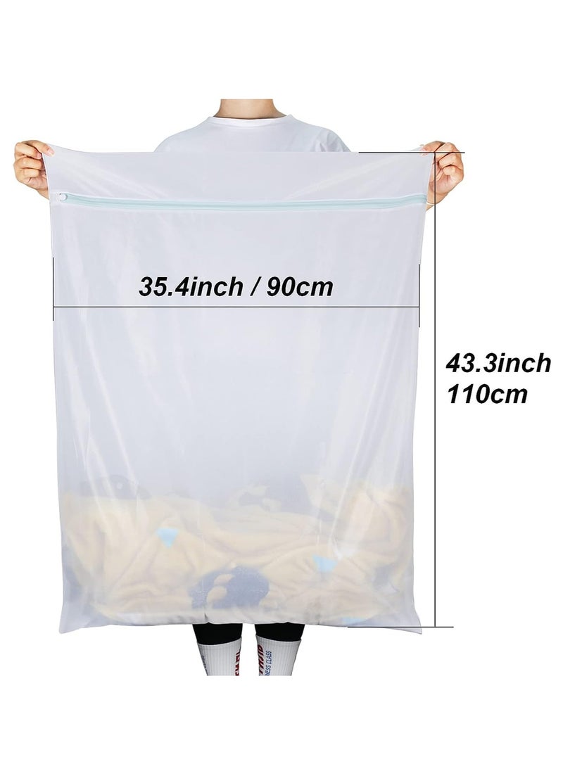 KASTWAVE - Extra Large Mesh Wash Bags Laundry Bags, 2 Pack 43 x 35 inch Jumbo Delicates Bag for Washing Machine, Large Mesh Bags for Delicates, Coats, Blankets, Bedding, Toys, Pet Items - Image 1