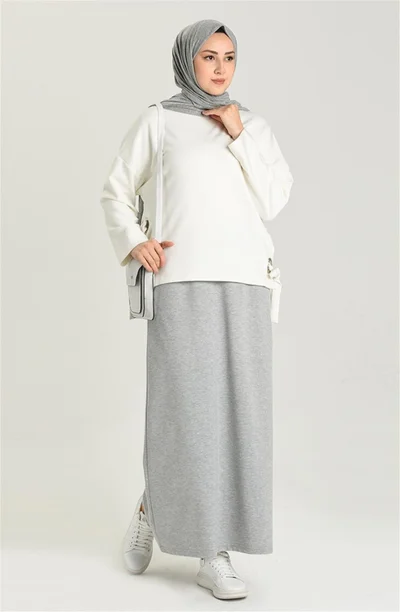 Bwest Waist Tied Pocket Sports Skirt - 0152 - Gray