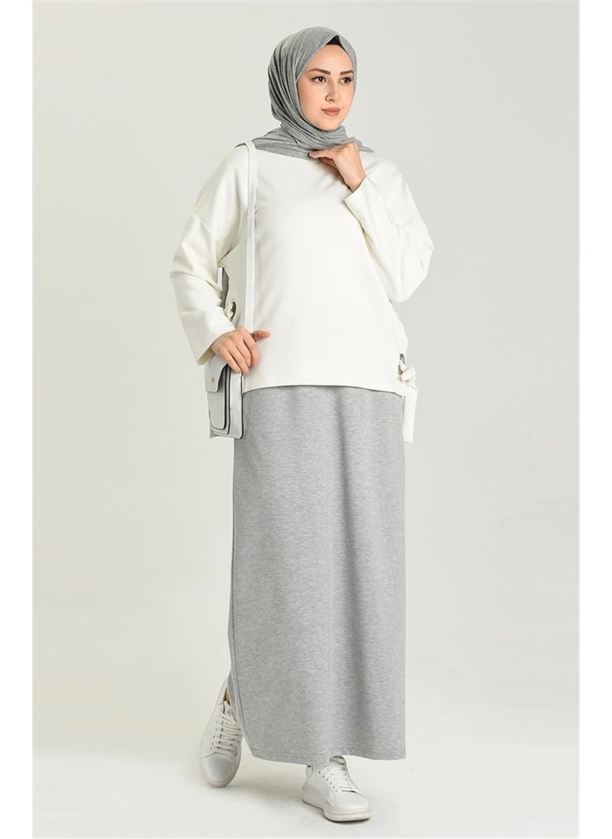Bwest Waist Tied Pocket Sports Skirt - 0152 - Gray