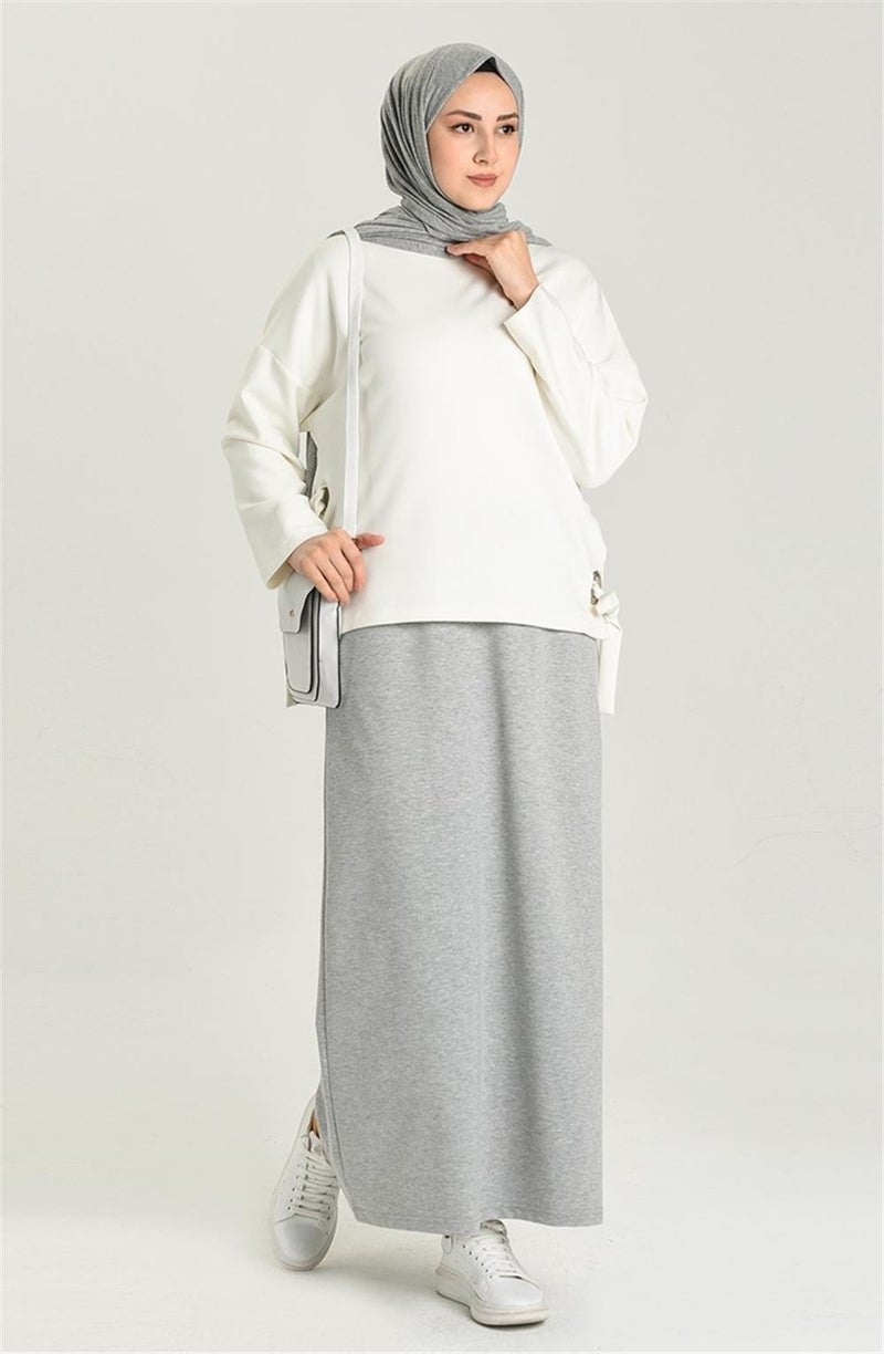 Bwest Waist Tied Pocket Sports Skirt - 0152 - Gray  - Image 1