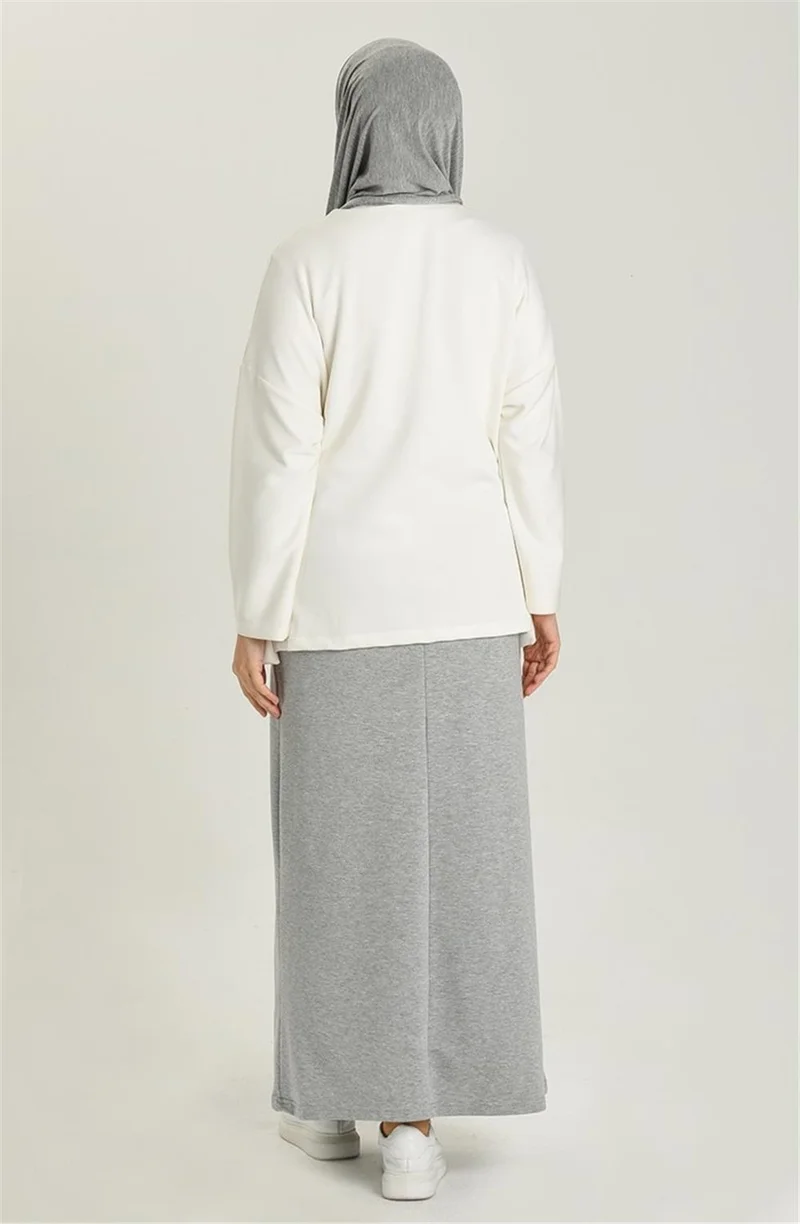 Bwest Waist Tied Pocket Sports Skirt - 0152 - Gray