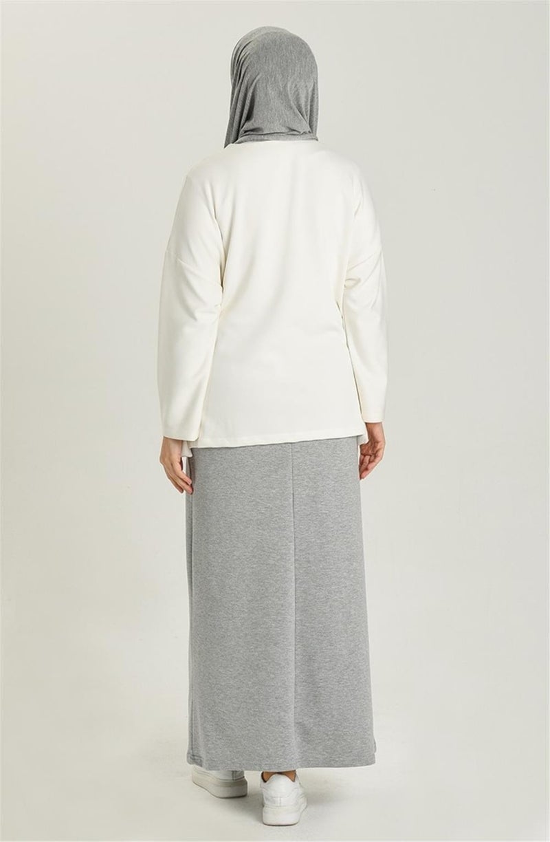 Bwest Waist Tied Pocket Sports Skirt - 0152 - Gray  - Image 3
