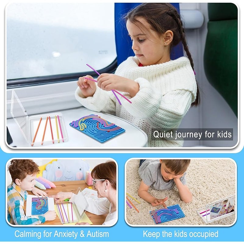 Spkwis Sensory Fidget Toys for Kids Toddler Boys ,Sensory Activity Board for Stress Anxiety Autistic ADHD, Calm Down Travel Airplane Essentials Toys for 3+ Year Old, Stuffers Gifts for Teen Girl - Image 4