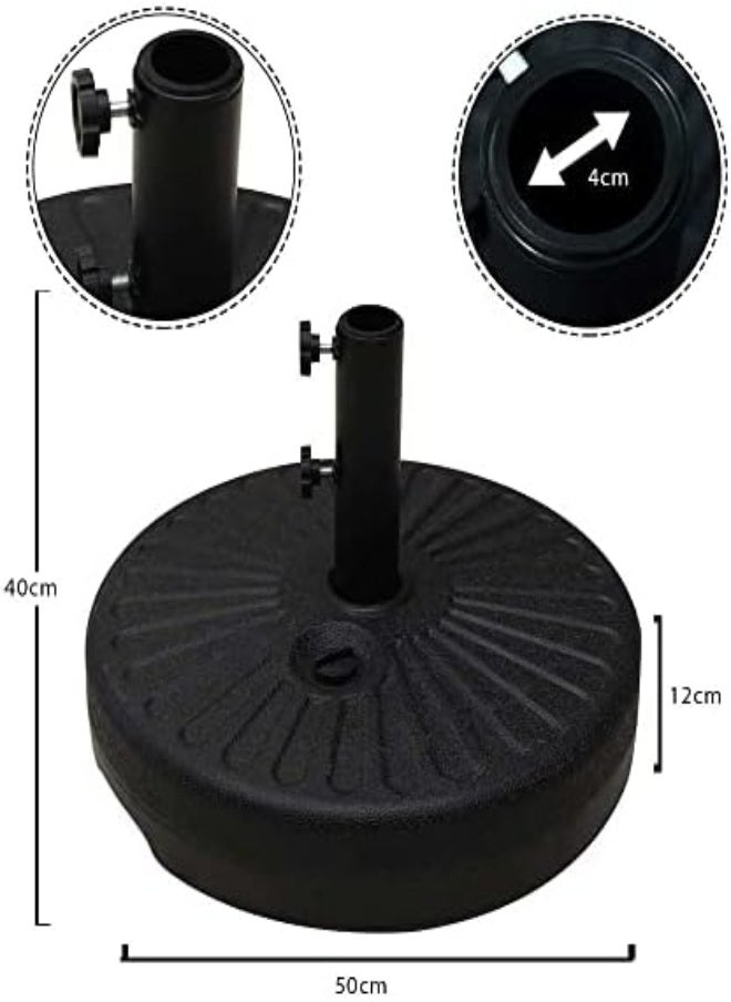 Yatai - Yatai Heavy Duty Round Parasol Plastic Base For Umbrella Patio Sunshade Umbrella Stand - Garden Umbrella Base Water Or Sand Filled - Outdoor Umbrella Holder Stand 22L - Image 1
