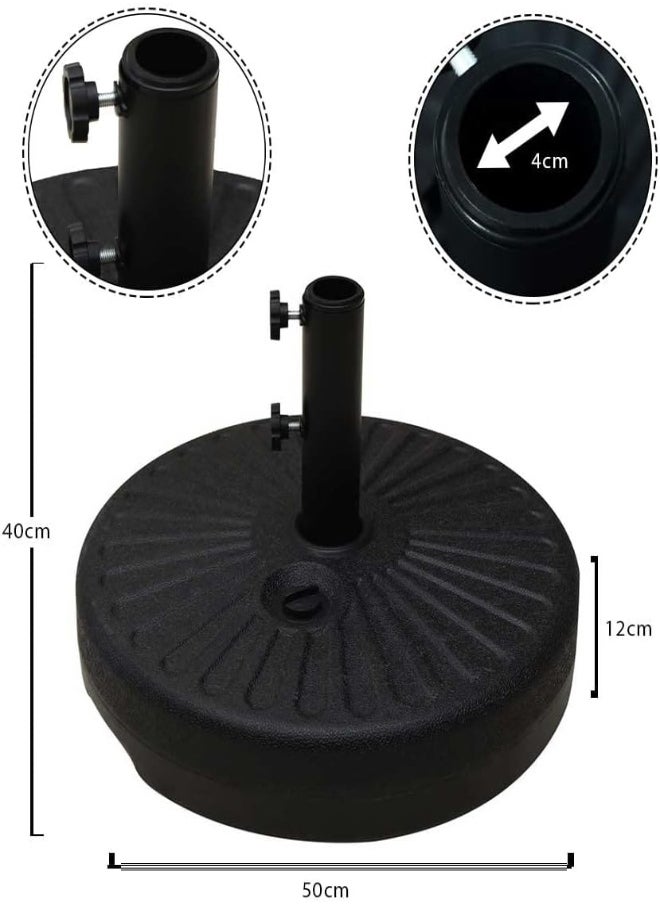 Yatai - Yatai Heavy Duty Round Parasol Plastic Base For Umbrella Patio Sunshade Umbrella Stand - Garden Umbrella Base Water Or Sand Filled - Outdoor Umbrella Holder Stand 22L - Image 1