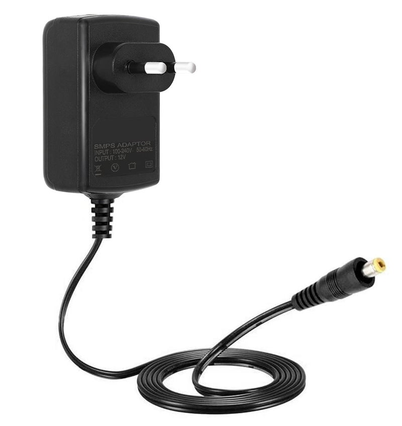 FEDUS 12V 2A Ac Power Supply Long Cord Charging Adapter for Yamaha Psr, YPG, Ypt, Dgx, Dd, Ez and P Digital Piano and Portable Keyboard Series, Replacement Pa-130 Pa-130B (2 Meter, Black) - Image 1