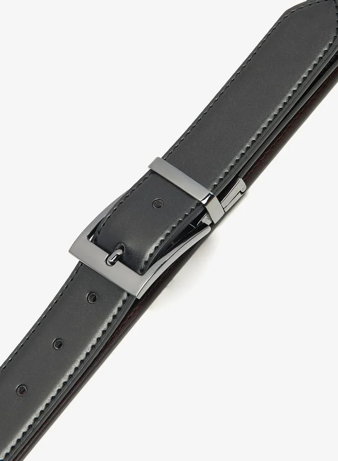 LBL by Shoexpress Men's Solid Belt with Pin Buckle Closure