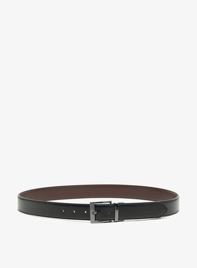 LBL by Shoexpress Men's Solid Belt with Pin Buckle Closure
