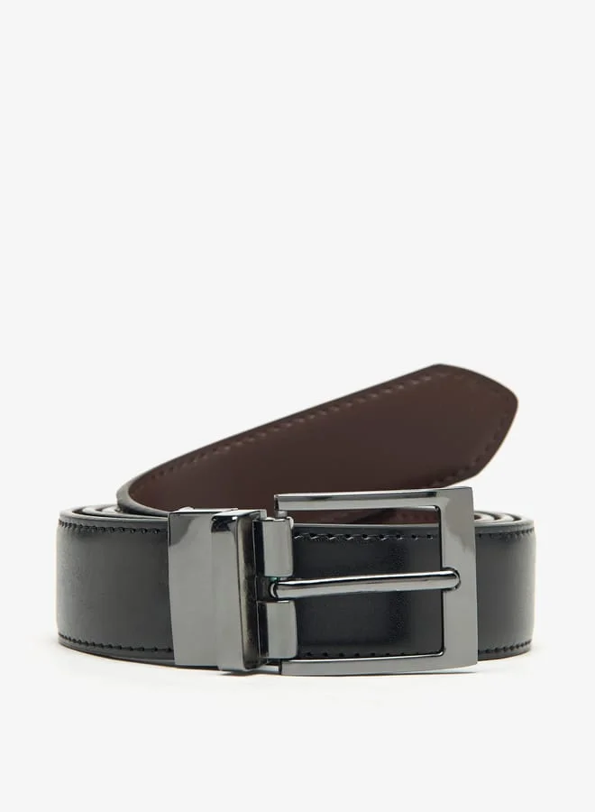 LBL by Shoexpress Men's Solid Belt with Pin Buckle Closure