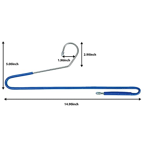 ROLLYWARE [10-Pack] ROLLYWARE Saree Hanger with Lockable Technology- Premium Non-Slip Stainless Steel Hanger for Sarees, Pants, Trouser, Velvet, Scarfs & Other Clothes Blue - Image 3
