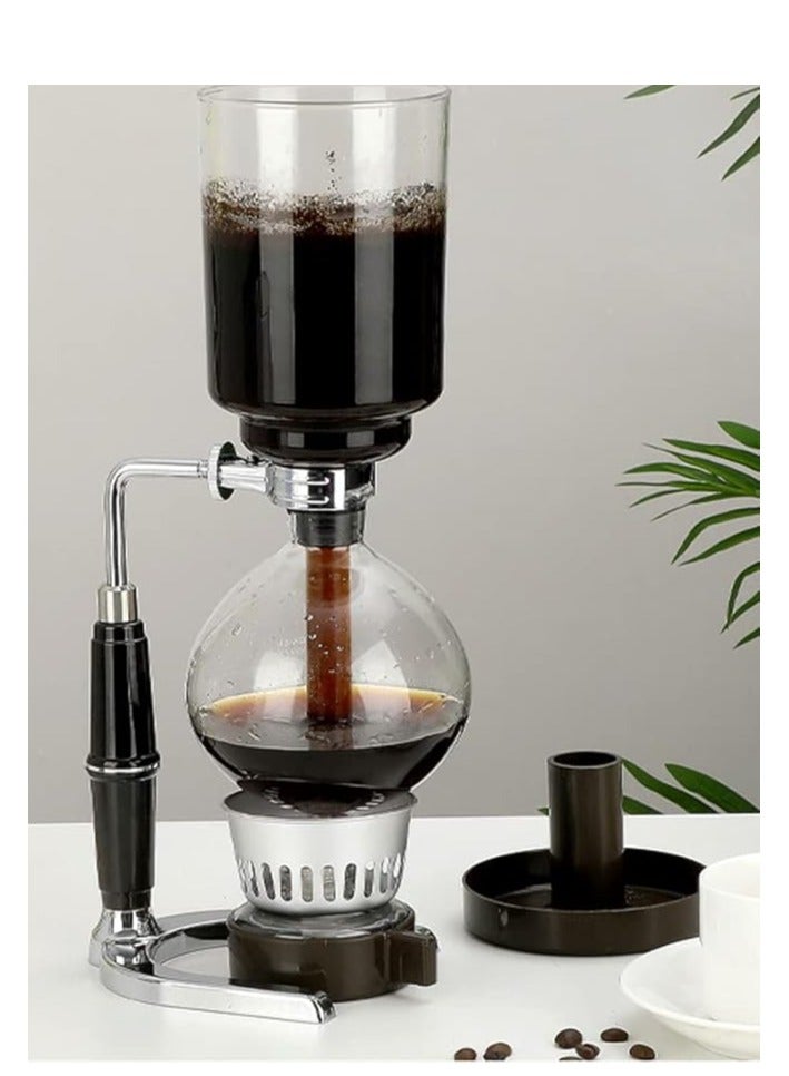 Coffee Maker Siphon Tea Japanese Style Syphon Pot Vacuum Coffee Maker Machine Glass Type 3 Cup  - Image 4
