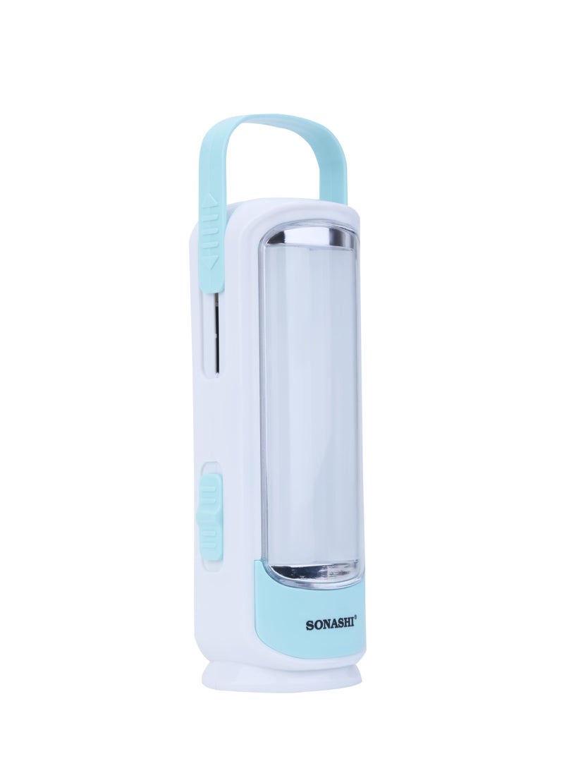 SONASHI Rechargeable Emergency Lantern with Portable Handle  Chargeable Solar Panel with Charging Indicator  Durable and Handy Design for Easy Use  Perfect for Indoor and Outdoor Activities SEL-714S Blue  - Image 2