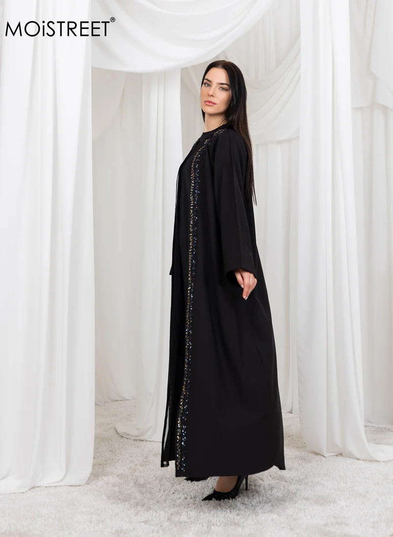 Moistreet Organza Embroidery Abaya
