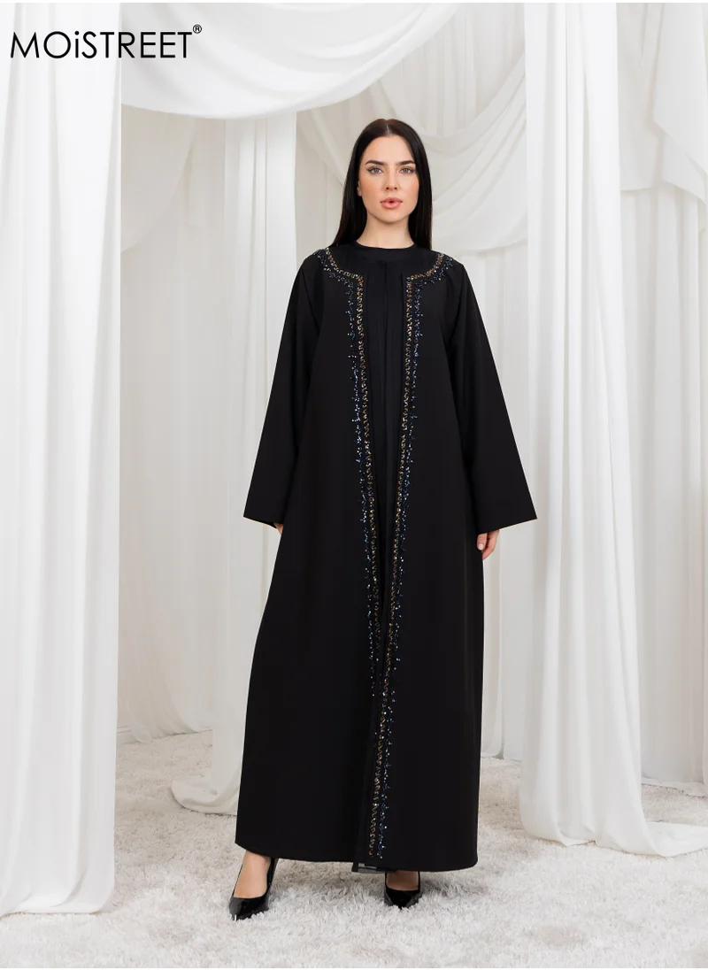 Moistreet MOiSTREET Organza Embroidery Abaya