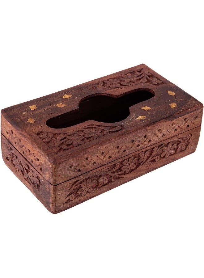 AKDC Wooden Tissue Box 12Cm X 23Cm X 8Cm Brown - Image 2