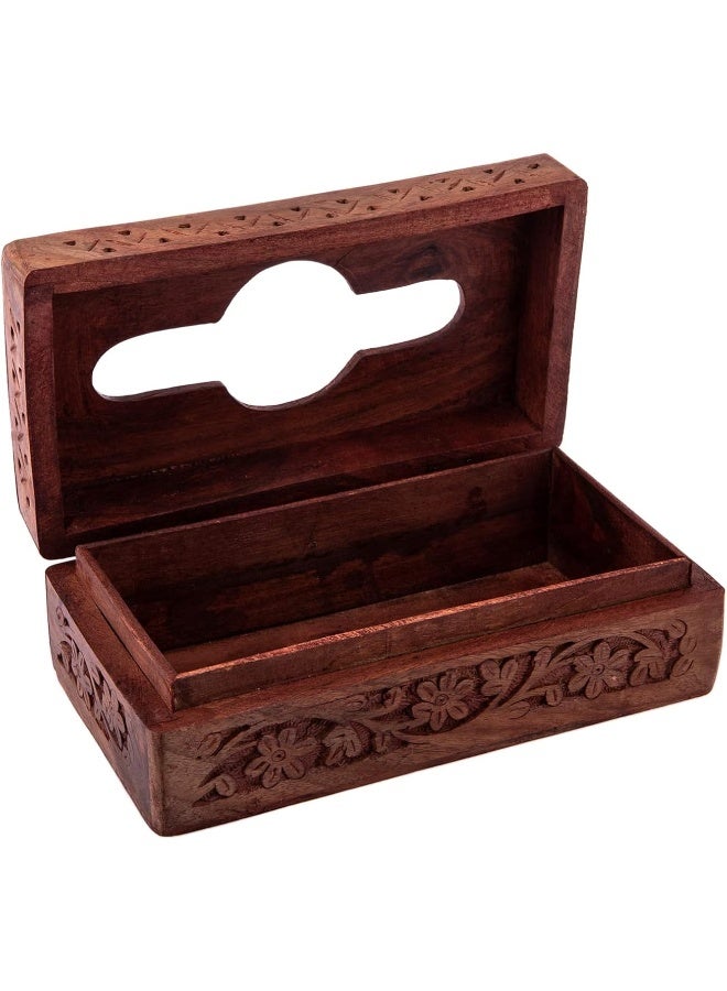 AKDC Wooden Tissue Box 12Cm X 23Cm X 8Cm Brown - Image 3