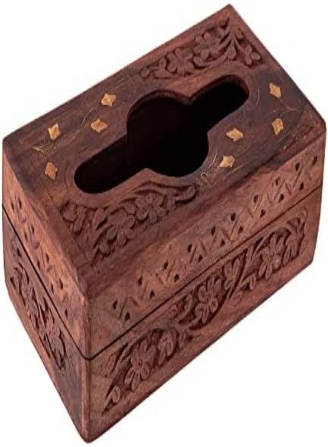 AKDC Wooden Tissue Box 12Cm X 23Cm X 8Cm Brown - Image 5