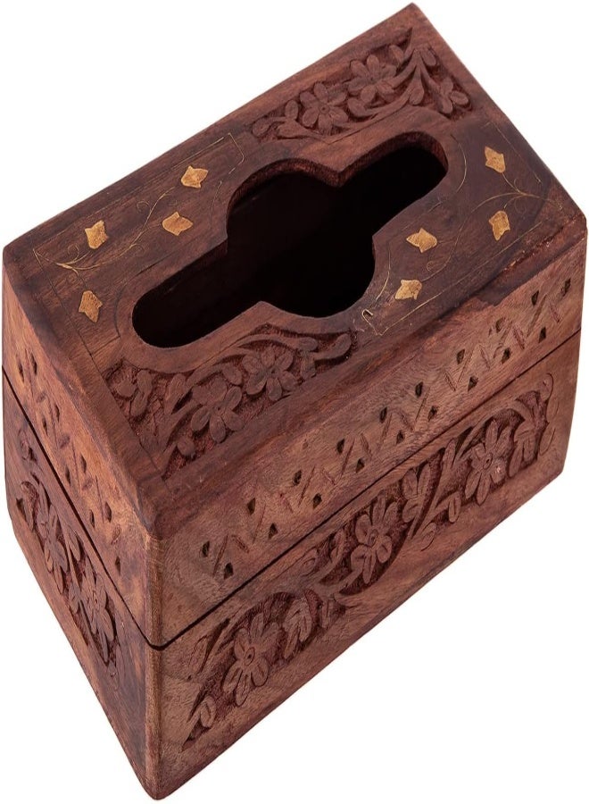 AKDC Wooden Tissue Box 12Cm X 23Cm X 8Cm Brown - Image 4