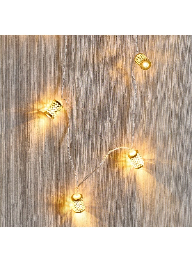 Home Box LED Metal Carved Tube String Light - Warm White - Image 3