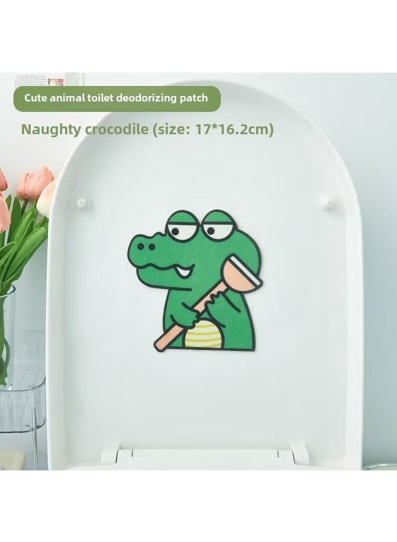 Generic Self-Adhesive Toilet Deodorizer Scented Stickers Little Crocodile [Osmanthus]  - Image 1
