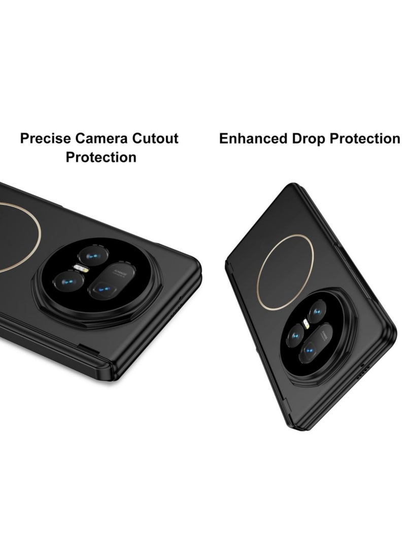 اووكاي جراب متوافق مع Honor Magic V5 مع واقي شاشة ومفصلة مغناطيسية، غطاء حماية شامل مقاوم للصدمات مع واقي شاشة مدمج [حامل] [شحن لاسلكي] (أسود) - Image 5