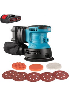 Aikanbo 21V Cordless Random Orbital Sander Kit with Vacuum Attachment,Rechargeable Sander 6 Variable Speed Electric Hand Sander for Woodworking Sanding  - Image 1