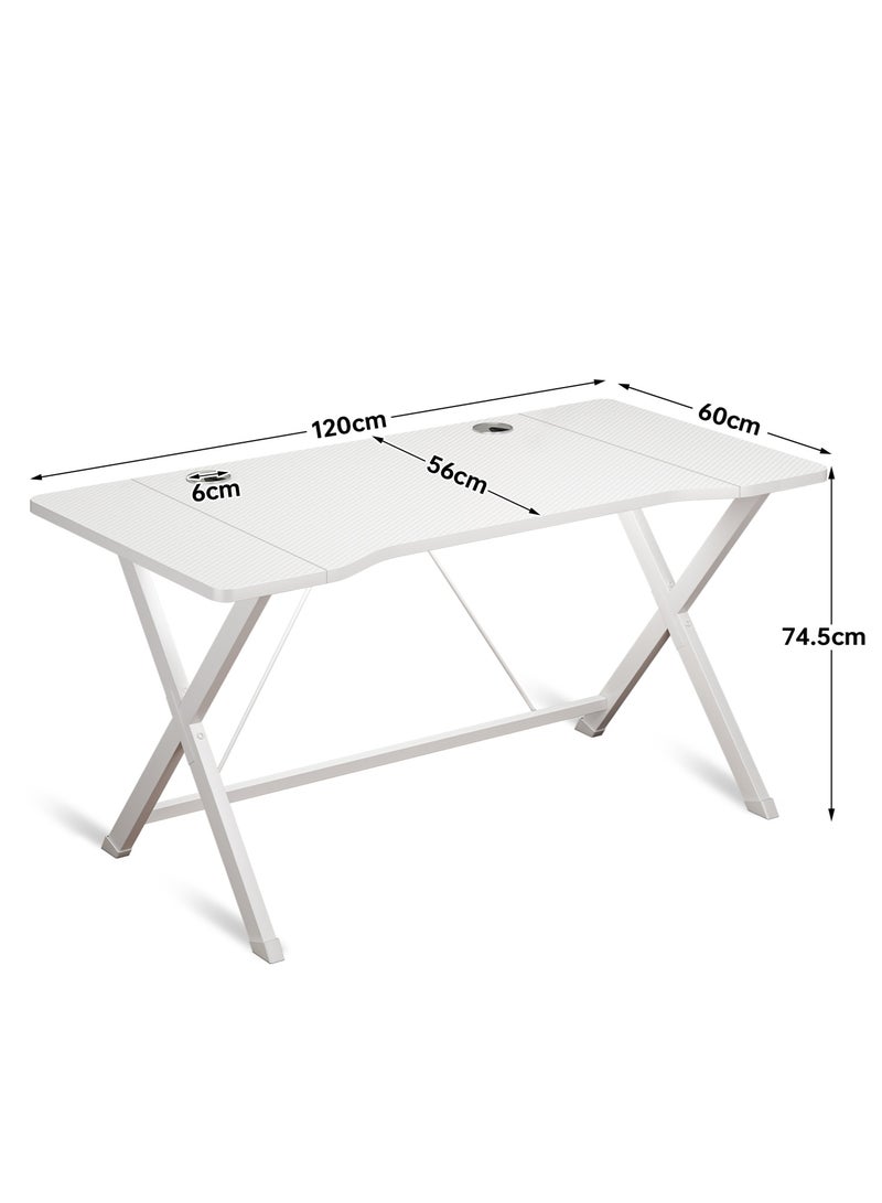 NEWLAN Modern Minimalist Gaming Desk Office Desk, Sturdy and Stable, Easy to Clean, Ideal for Gaming and Home Office Use. 120*74.5*60cm - Image 2