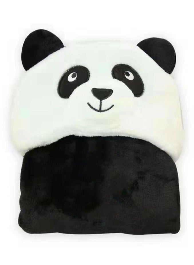 Flannel New Children's Panda Towel Bathrobe Cape Cloak Infant Swaddle Blanket - Image 1